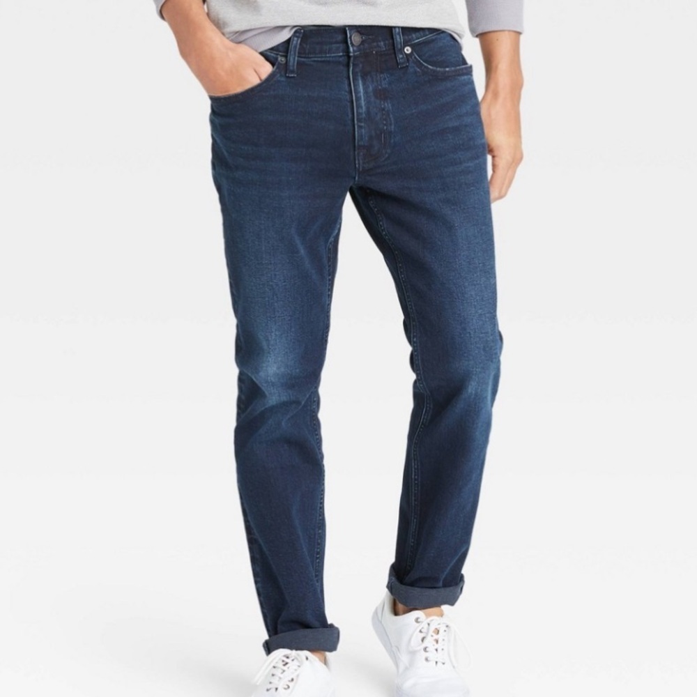 Goodfellow Total Flex Dark Wash Skinny Jeans Men’s 34 x 32 Stretch Denim